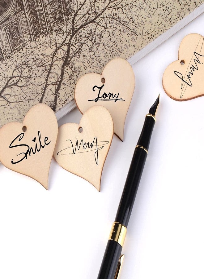 ROOT KRAFT [50pcs]-[ 5cmx5cm]-Heart Wooden Pine MDF Cutouts Unfinished Tags for Key Chain,Slices Crafts,Xmas Holiday Hanging Decorations,Painting Wood Craft,MDF Plains,Resin Art Work - Image 5